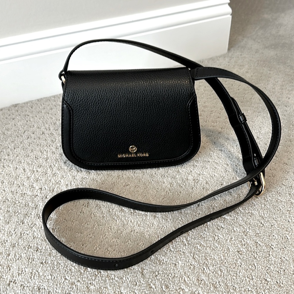 Brand new Michael Kors black and gold crossbody bag